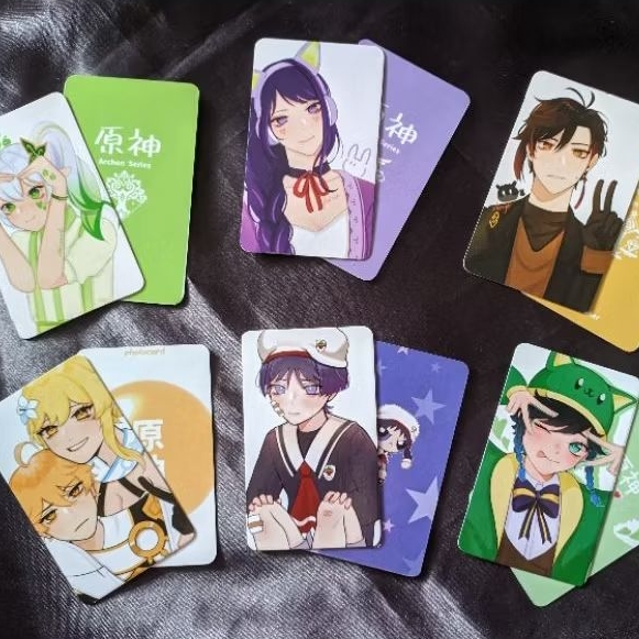 Photocard Genshin Impact by Wipmaker || Anime Raiden Venti Zhongli Nahida Scaramouche Lumine Aether
