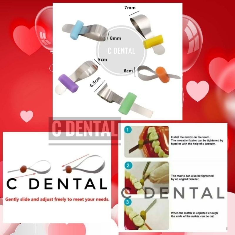 Dental Posterior Proximal Metal Matrix With Locking Wedge