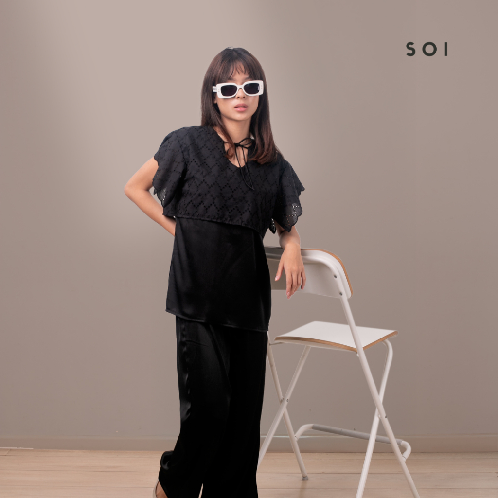SOI BASIC - RAVEN - BLACK ONE SET - LENGAN PENDEK - KATUN