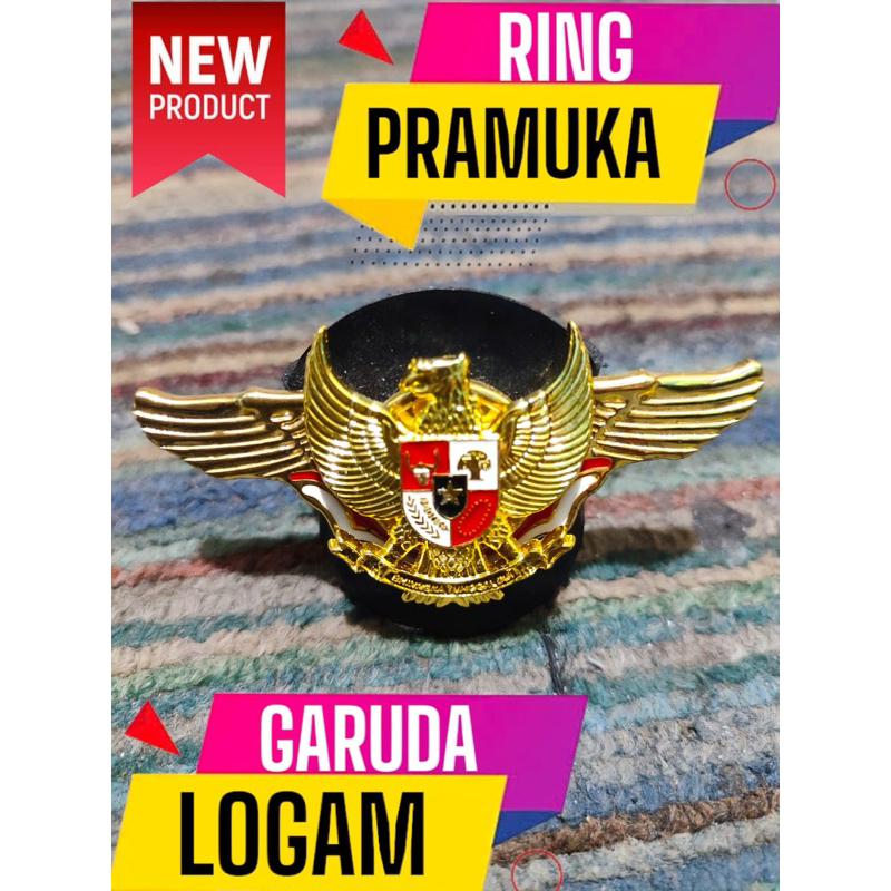 

Ring kacu pramuka garuda logam kombinasi wing Cincin