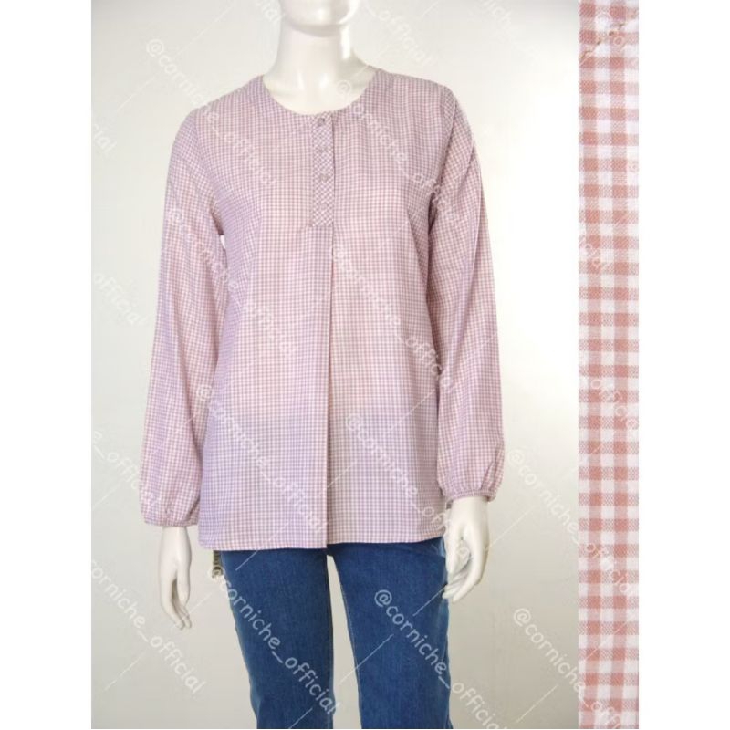 Alma Rose Blouse - CORNICHE, Pakaian Wanita