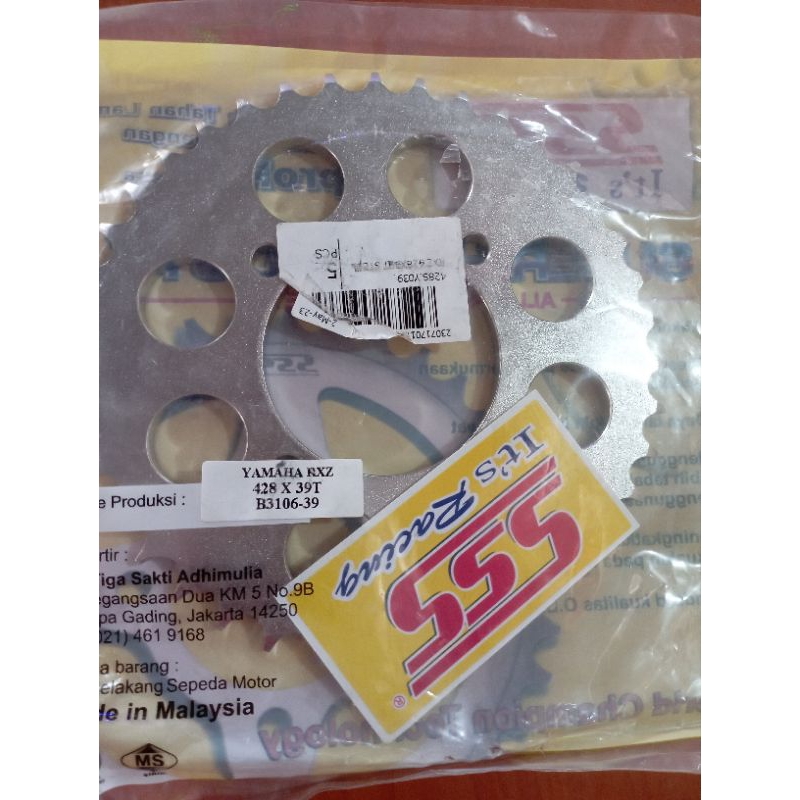 SSS RXKing Rxz 428 39 Gir MX Jupiter Z F1ZR Vega Gear Belakang Original