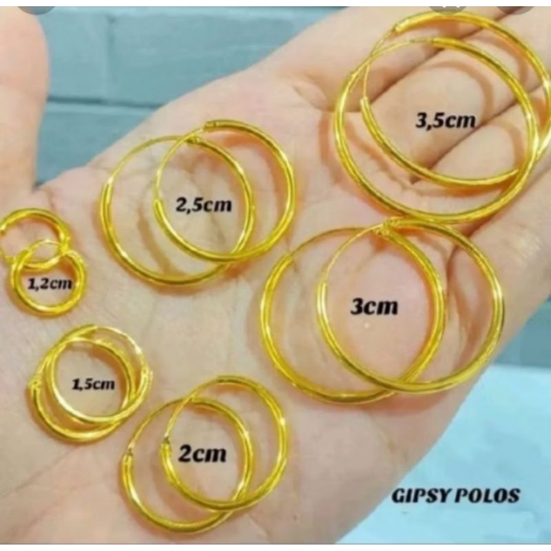 anting gipsy polos, titanium