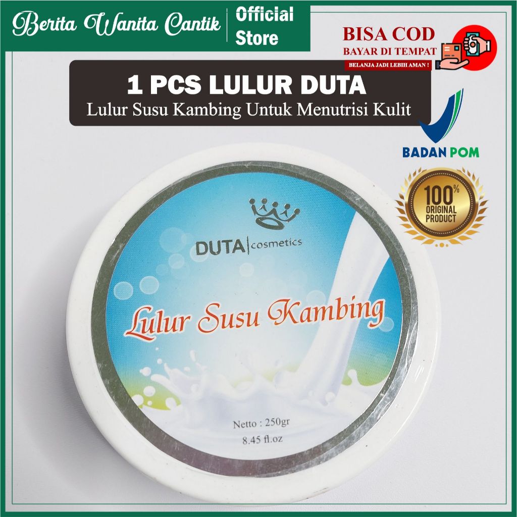 Lulur Susu Kambing / Lulur Goat Milk Kulit Bersih dan Cerah by Duta Cosmetics (BPOM)