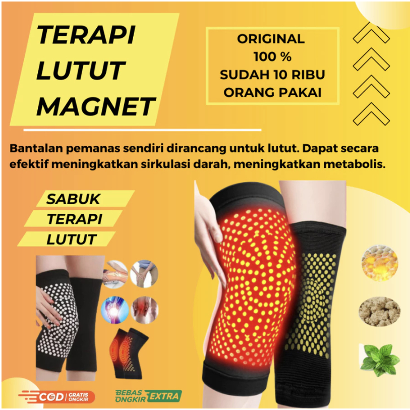 Terapi Lutut Magnet Sabuk Alat Terapi Lutut / Paha / Betis / Deker Ginger Wormwood ORIGINAL