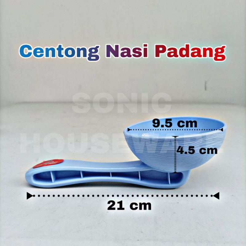 Centong Batok Nasi Padang Sendok Mangkok Mangkuk Gagang Pegangan Sekop Cetakan Nasi Bulat Setengah L