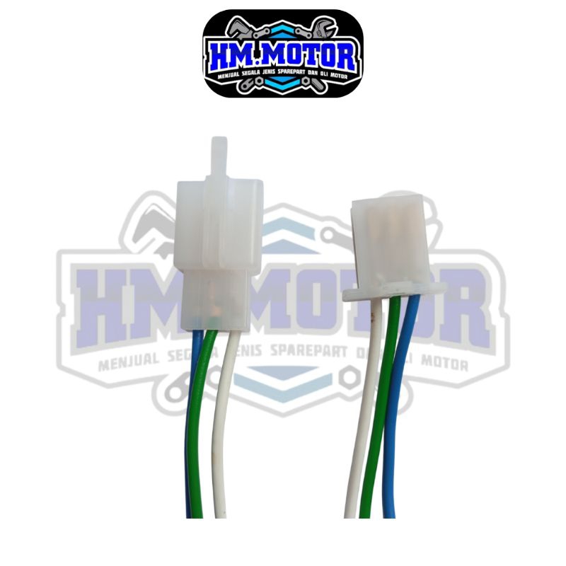 KABEL SOKET SAMBUNGAN KABEL BODY LAMPU 3 PIN 3 KABEL MOTOR MOBIL MALE FEMALE