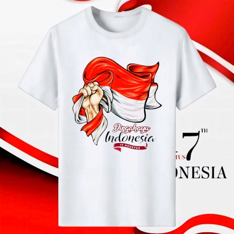 TSHIRT KAOS 17 AGUSTUS 2025 PRIA WANITA DEWASA / BAJU KAOS 17 AGUSTUS 2025 TERBARU / KAOS KEMERDEKAA