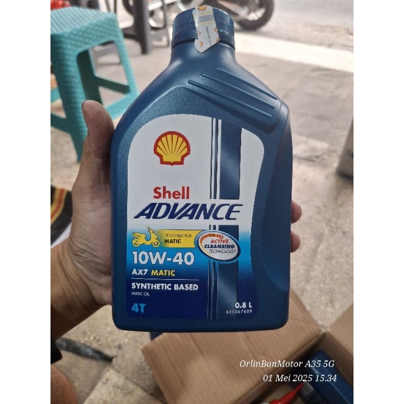 OLI MESIN MOTOR SHELL ADVANCE AX7 METIC 10W-40 0,8L/OLI MESIN SHELL ADVANCE AX7 10W-40 METIC 0.8L/OL