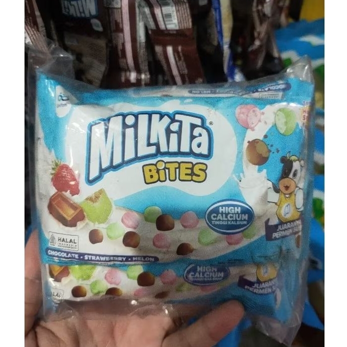 

Milkita bites permen lunak rasa susu (5000/3bks)
