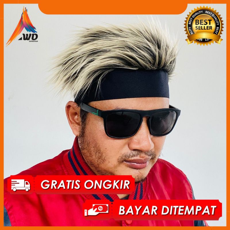 Penutup Uban Topi Wig Rambut Palsu Keren atau Ikat Kepala Rambut Pria Anti Rontok