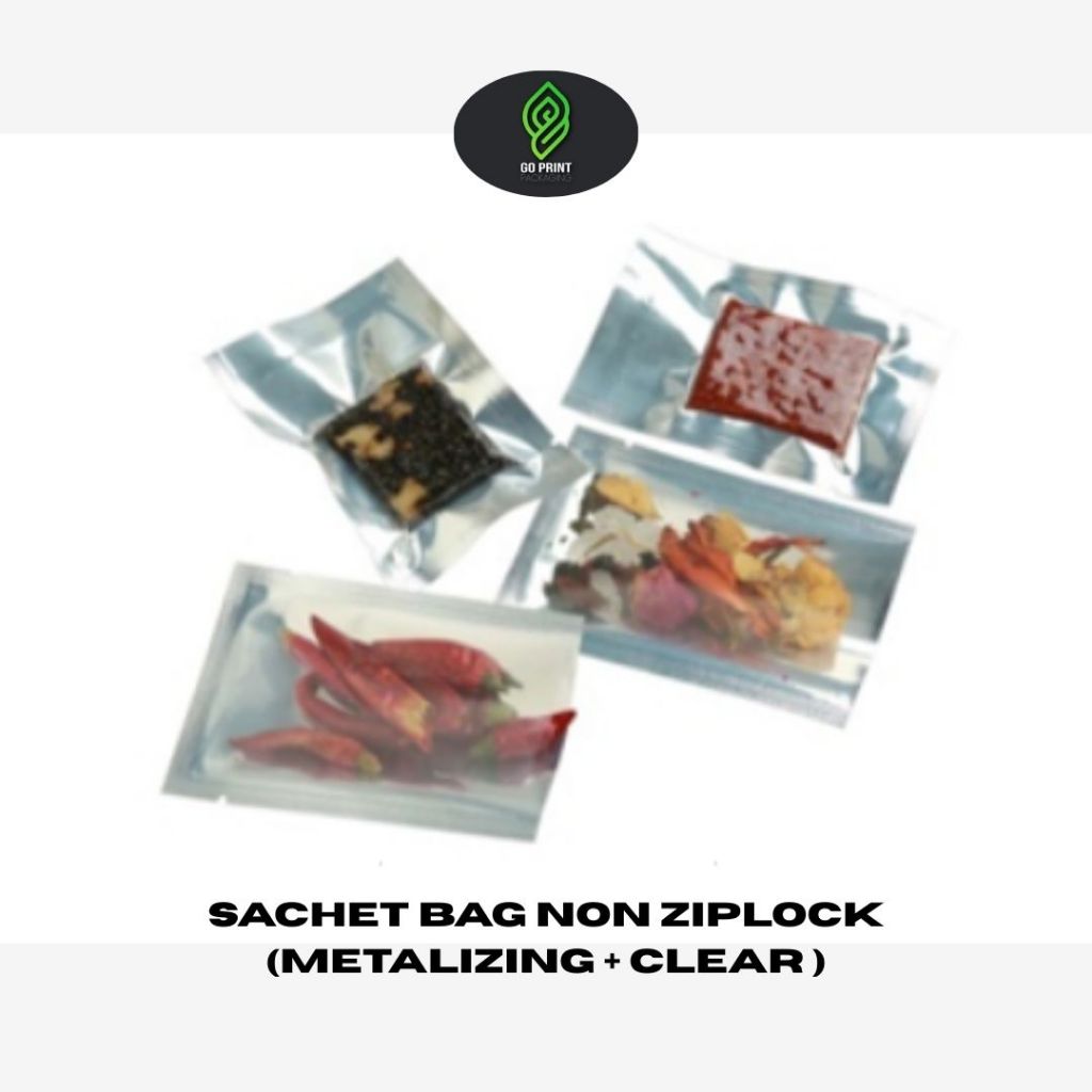 Sachet Bag Non Ziplock (Metalizing + Clear) 80 um