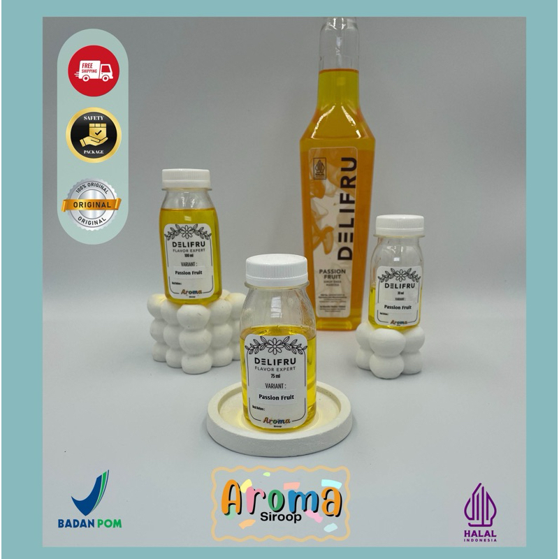 

Delifru Syrup - REPACK Sirup Delifru Passion Fruit Premium( 100ml - 75ml - 30ml ) Asli 100% ORIGINAL