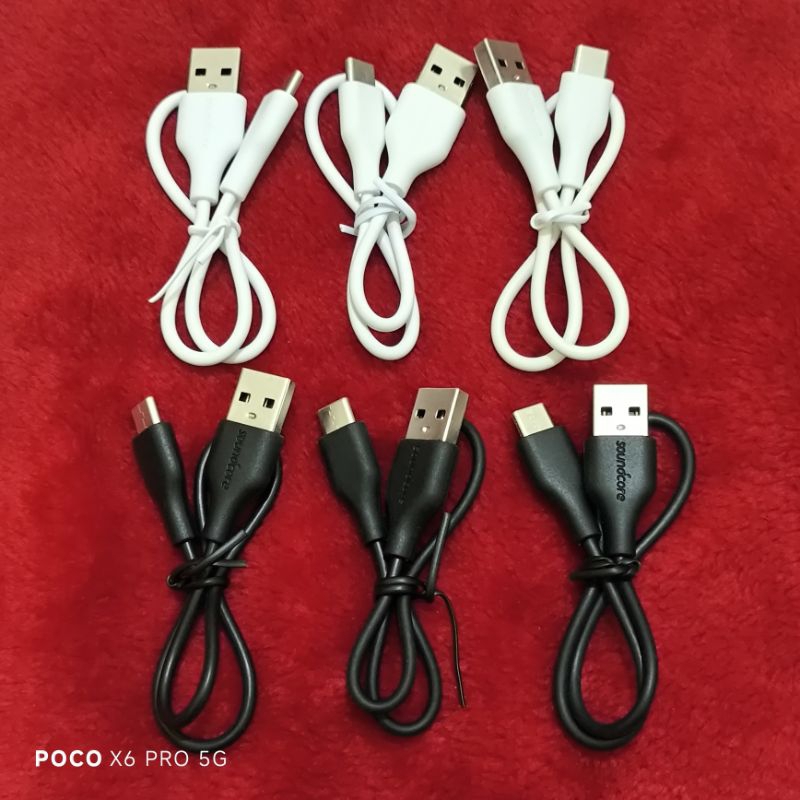 Kabel USB Type-C Original Soundcore by Anker 20cm Kabel Tipe C Kabel Tws Kabel Powerbank