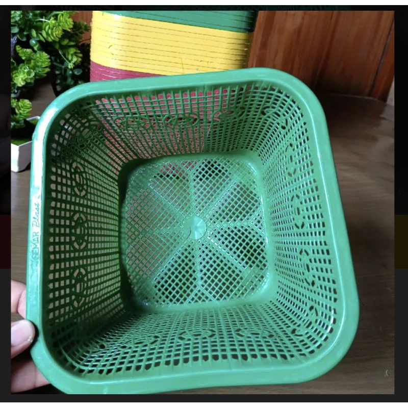 [WAKUL KOTAK]25 PCS WAKUL CETING BESEK SEGI FULL KOTAK TEBAL BAKUL WADAH NASI TRADISIONAL