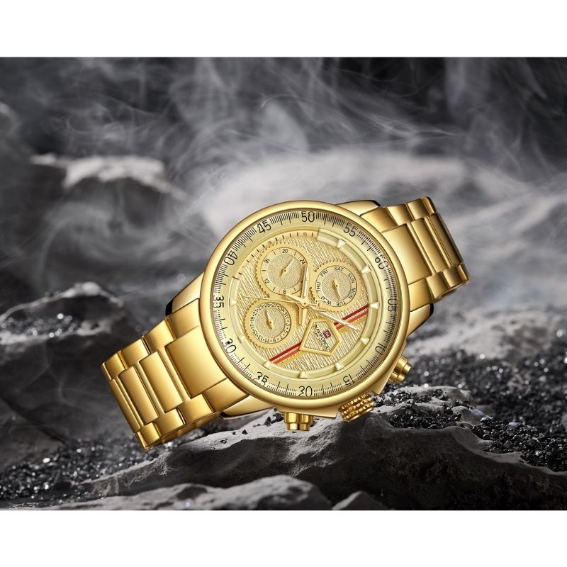 Jam Tangan Pria Bulat Chronograph Aktif