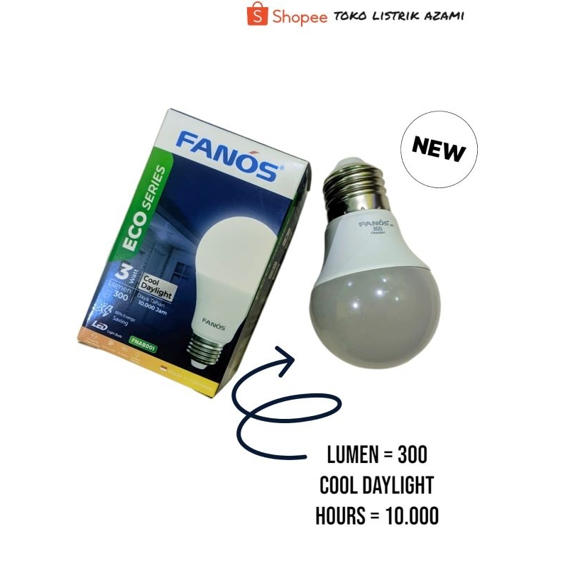 Lampu LED FANOS ECO ,3W