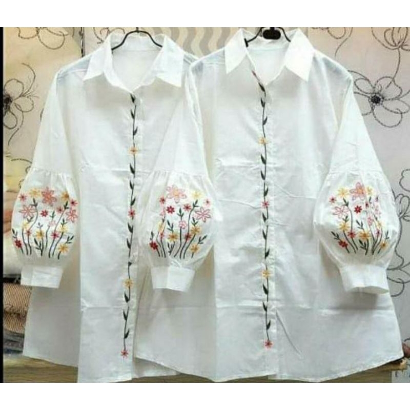 Baju tunik wanita bahan katun bordir