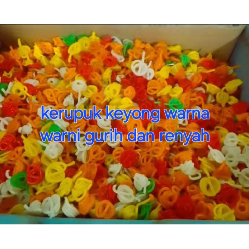 

kerupuk keyong warna warnti mentah 1klo