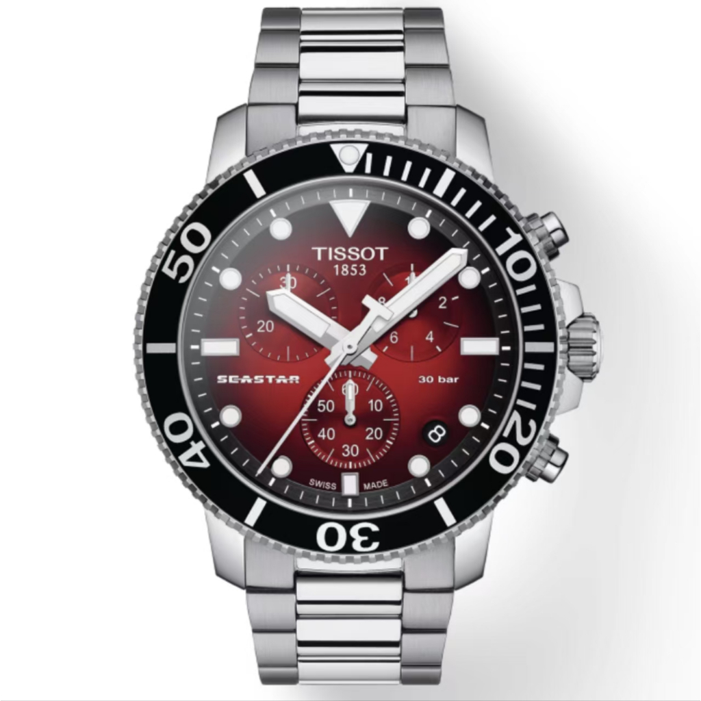 Tissot Seastar 1000 Chronograph Quartz Watch Jam tangan pria Original T120.417.11.421.00