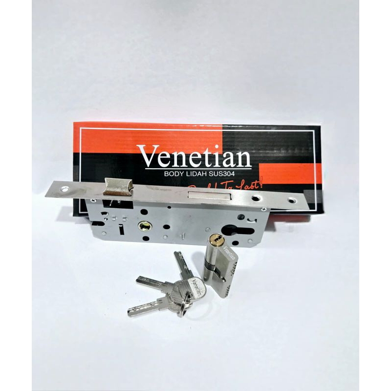 Body Kunci Pintu Rumah Besar Lidah Biasa VENETIAN / Body Kunci Pintu Besar 24cm Komputer Key
