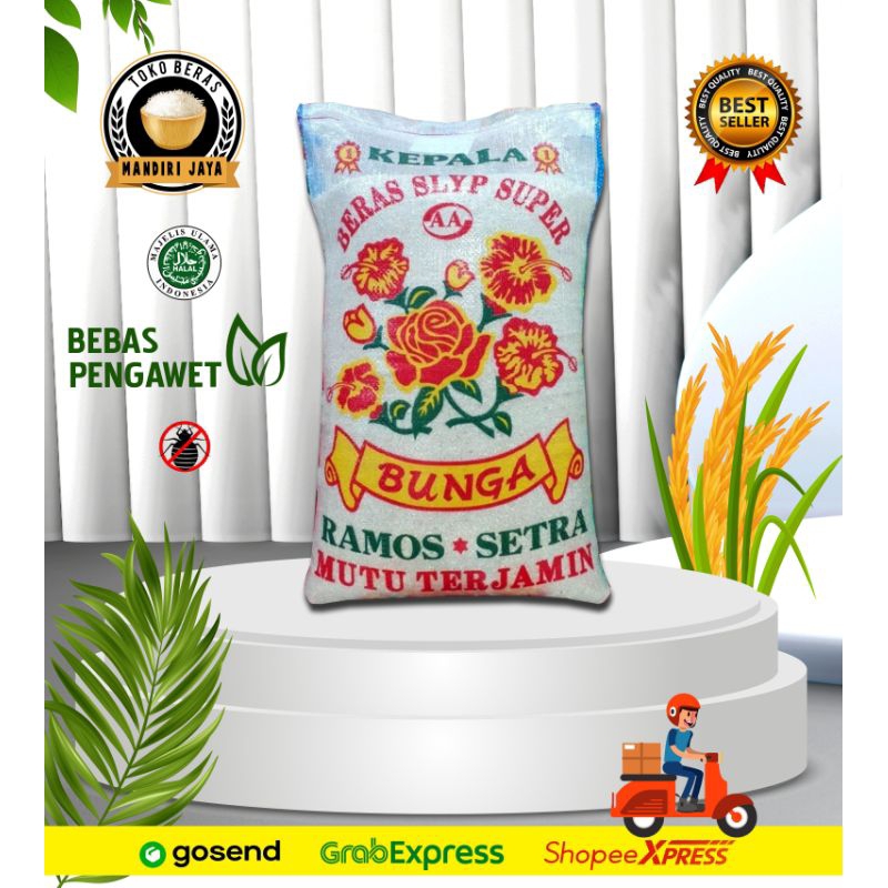 

Beras Cap Bunga Kepala SLYP super