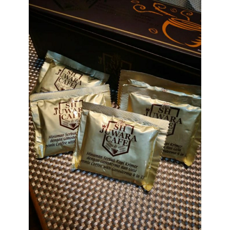 

KOPI SH JUWARAA 4IN1 (DENGAN GULA) Kopi Halal Kopi Kesehatan Mengandung Ganoderma