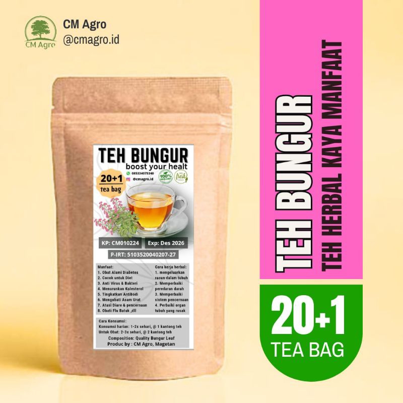 

Teh herbal daun bungur, varian celup isi 20+bonus 1
