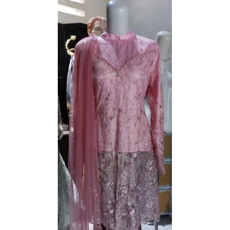 atasan kebaya dusty pink