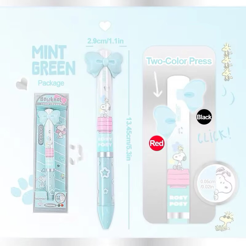 

Rosyposy Ribbon Pen / Bolpoin Snoopy 2 Warna