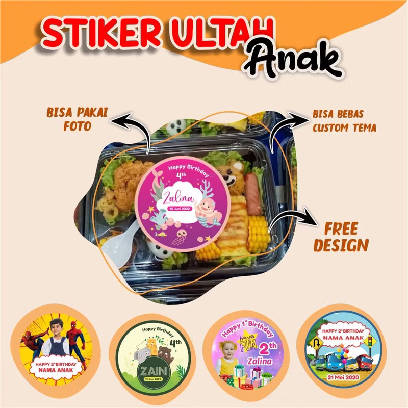 

Stiker hajatan ulangtahun/aqiqah/tedhak siten/kirim doa dll