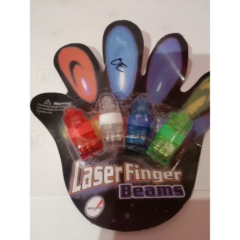 Lampu jari tangan 4 pcs/Lampu jari laser finger/Mainan lampu jari
