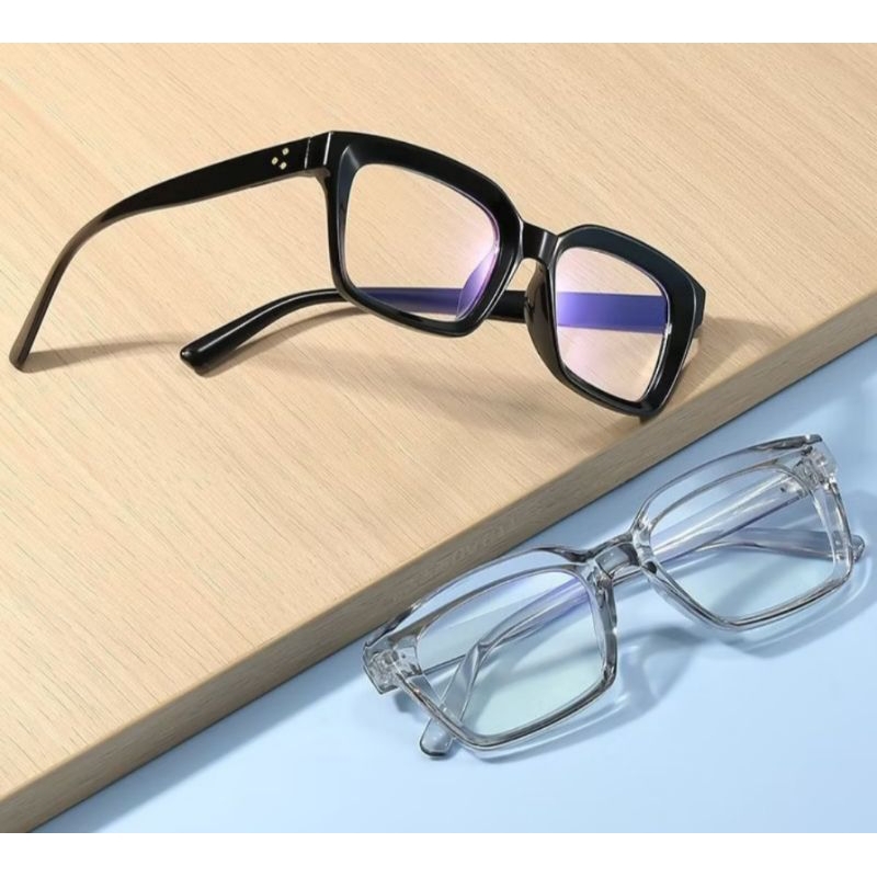 Kacamata anti radiasi minus frame kotak tebal