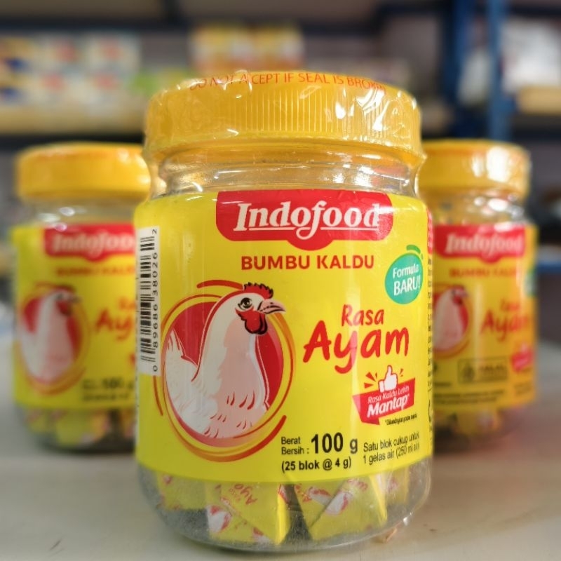 

Indofood Kaldu Ayam Kotak 100Gr / Indofood Bumbu Kaldu Rasa Ayam Blok / Kaldu Blok Ayam / Kaldu Kotak Ayam