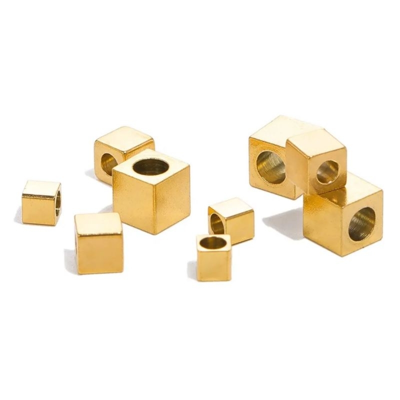 Stainless Steel Cube Spacer Beads Stainless Steel Spacer Bentuk Kotak