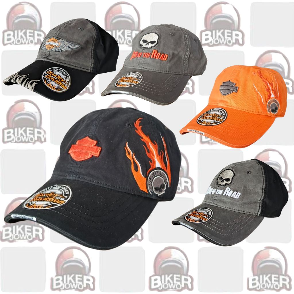 Harley Davidson Cap Official - Topi Harley Davidson Motif Original Official Store
