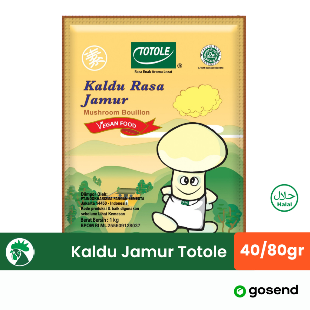

TOTOLE Kaldu Jamur Vegan Food Kemasan 40g 80gr
