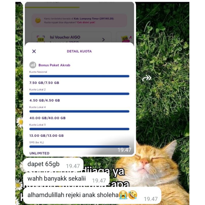 Kouta Internet, paket internet Axis dan XL Murah