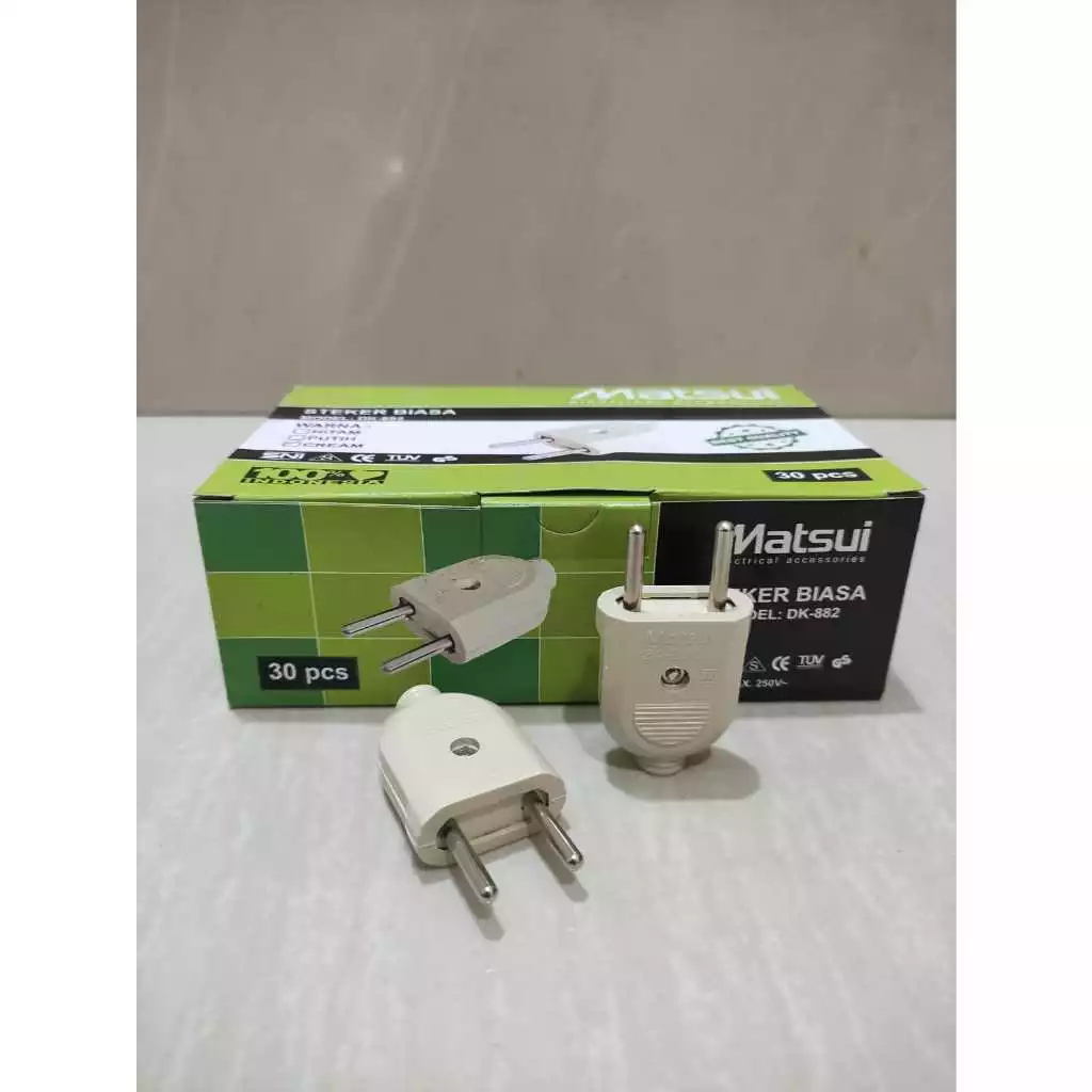 Colokan Listrik Steker Pipih Gepeng Daiken Matsui DK882 DK 882 Sambungan Kabel