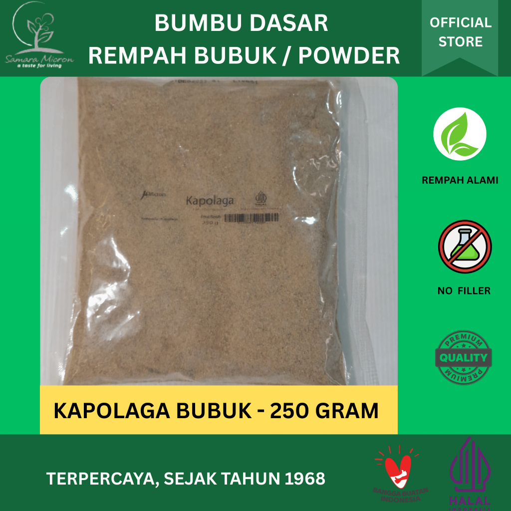 

Bumbu Dasar Samara Micron - Kapolaga Hijau - Kapolaga India - Cardamom Powder