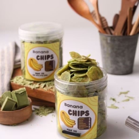 

KERIPIK PISANG / BANANA CHIPS MAK IIS RASA MATCHA GREENTEA 230g