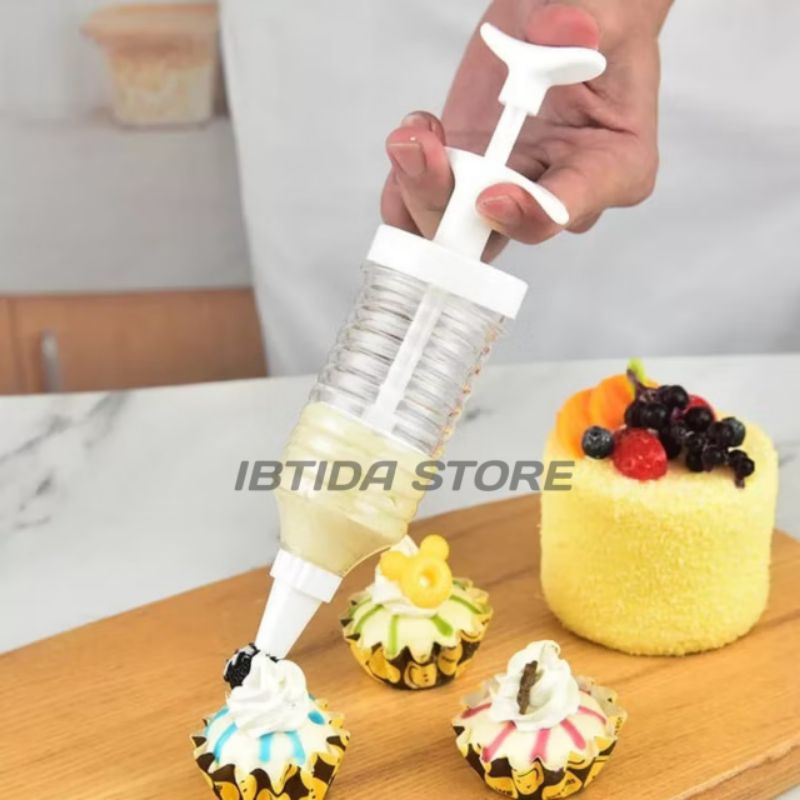 Suntikan Penghias Kue 8 In 1 /Alat Penghias Kue/Semprotan Cream Kue Kitchenware