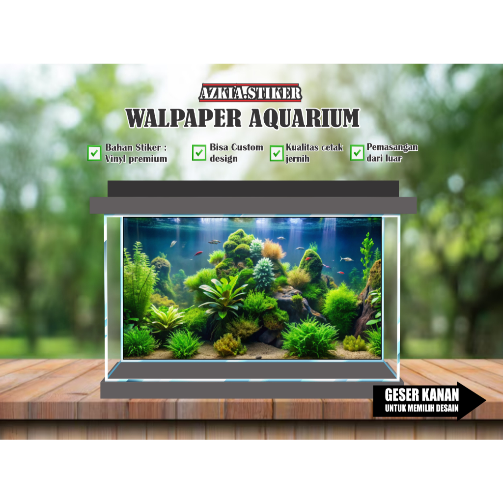 backround  Aquarium, Stiker  aquarium, walpaper aquarium,Backround aquarium coral custom