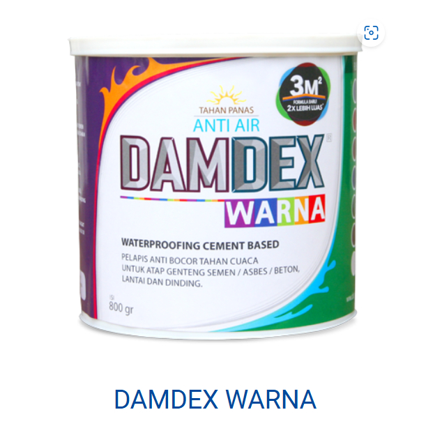 CAT PELAPIS BOCOR DAMDEX WARNA TEMBOK ATAP GENTENG ASBES PLAFON