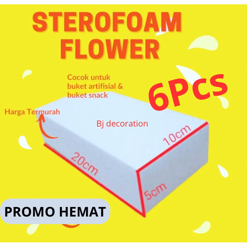 

PAKET FOAM BUKET 6pcs 10x20x5 busa buket premium