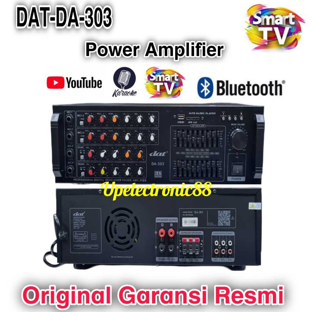 Amplifier Power Mixer Karaoke DAT DA 303 Bergaransi
