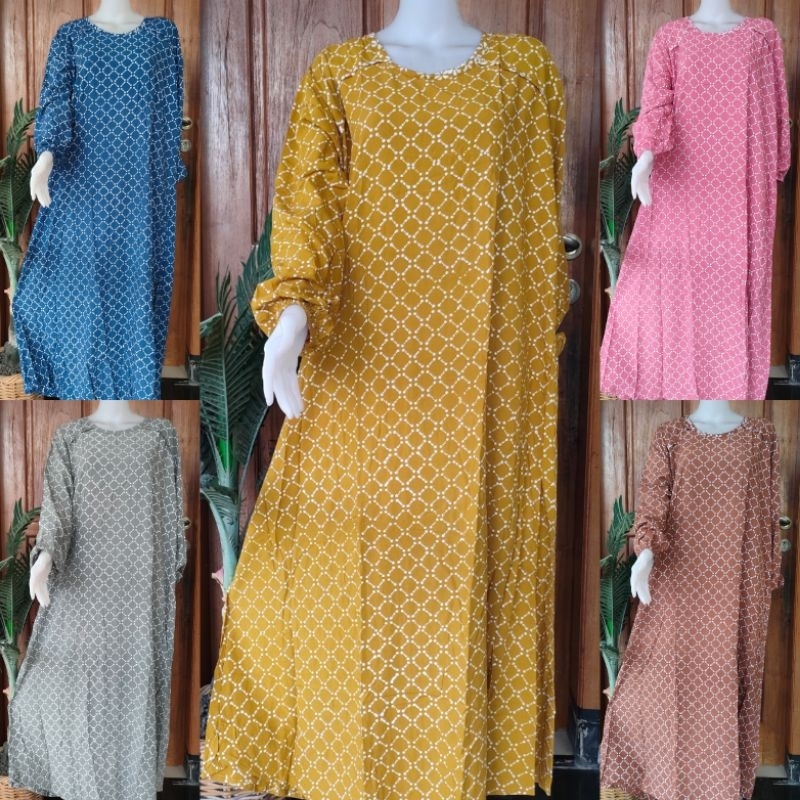 TERLARIS DASTER JUMBO WIRU BY BATIK HUZA BUSUI  LD 130 LENGAN PANJANG MURAH ADEM