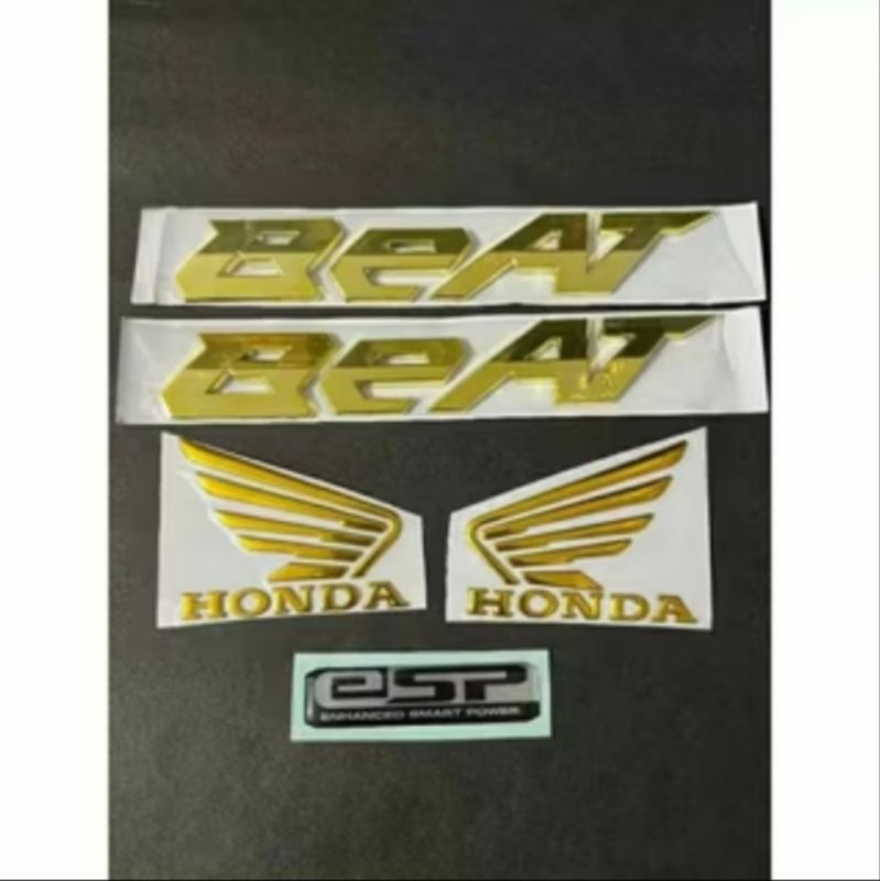 Emblem Logo Beat Silver Chrome Emas Gold Wings ESP 2020 2021 2022