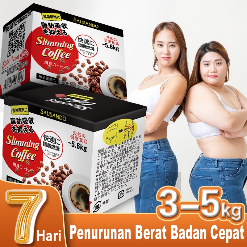 Penawaran Terbatas - Beli 5 Gratis 1 SAUSANDO Kopi Pelangsing Jepang Asli Bantu Menurunkan Berat Bad