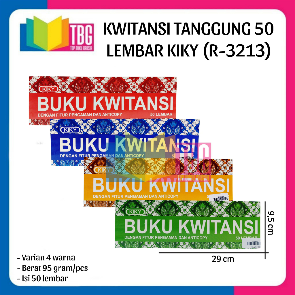 

1 PCS (50 LEMBAR) KWITANSI TANGGUNG KIKY/ KUITANSI SEDANG (R-3213)